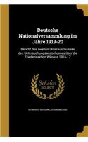 Deutsche Nationalversammlung im Jahre 1919-20