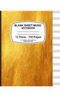 Blank Sheet Music Notebook