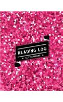 Reading Log: Record My Favorite Books I've Read (Large Size) - Pink Shining Glitter