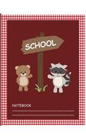 Notebook - Animals with School Sign