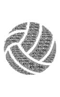 Volleyball: Notebook, Journal - Dot grid, Dotted, Dot - 120 Pages DIN A5 (6x9 inches) - Notes, Drawings, Planer, Diary, Organization - Word Cloud Present