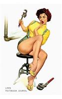 Lined Notebook Journal: Retro Note Pad 1950's Style Lady Plumber Journal For Writing In, For Moms, Sisters Or Best Friends