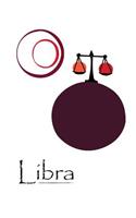 Libra: Blank Notebook with Unique Hand-Painted Libra Zodiac Design, Makes a Great Journal, Sketchbook or School Notebook, 6"x9", 150 Blank Pages