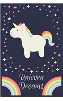 Unicorn Dreams Journal for Girls Blank and Lined Pages for Journaling and Drawing