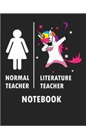 Normal Teacher Literature Teacher Notebook: Blank Line Notebook (8.5 X 11 - 110 Blank Pages)