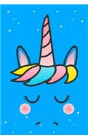 Cute Unicorn Face Journal Notebook