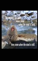 The Answers You Seek Never Come When the Mind Is Busy, They Come When the Mind Is Still: Japanese Snow Monkey 6x9 Inch Lined Journal/Notebook - A Beautifully Photographed Snow Monkey in Japan