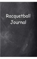Racquetball Journal Chalkboard Design