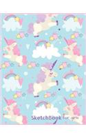 Sketchbook For Girls: : Cute Pink Unicorn Sketchbook for Girls: 110 Pages of 8.5"x11" Blank Paper for Drawing, Doodling or Sketching (SketchBook for Teens) (Sketchbooks F(1 Sketchbooks for Kids)