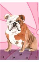Bullet Journal Notebook for Dog Lovers, English Bulldog Sitting Pretty 3: Graph Design - 162 Numbered Pages with 150 Graph Style Grid Pages, 6 Index Pages and 2 Key Pages for Journaling, Writing, Planning and Doodling, for