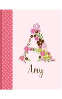 Amy: Personalized Writing Journal / Notebook for Women and Girls, Floral Monogram Initials Names Notebook, Journals to Write in for Women, 110 ... Journal / Notebook, Personalized Gift)