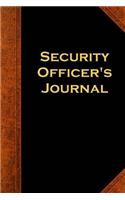 Security Officer's Journal