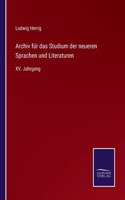 Archiv für das Studium der neueren Sprachen und Literaturen