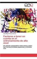 Factores a Tener En Cuenta En El Entrenamiento de Alto Nivel