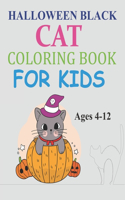 Halloween Black cat Coloring Book For Kids Ages 4-12