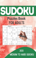 Sudoku Puzzles Book For Adults: 300 Medium to Hard Sudoku Puzzles book for adults and kids with Solutions Book - 6