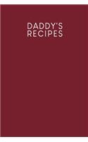 Daddy's recipes: Recipe book to fill in - Design: Red