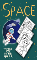 Space Coloring Book For Kids Ages 4-8