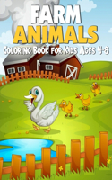 Farm Animals Coloring Book for Kids Ages 4-8