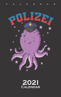 Police Octopus with Police Cap Calendar 2021