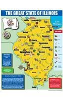 Illinois State Map for Students - Pack of 30