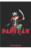 Papitän Notizbuch: Blanko A5 Heft für alle Kapitäne mit Kind - auch Papitän genannt