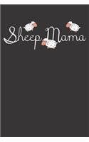 Notebook: Sheep Mama Mothers Day Gift Farmer Vintage Dot Grid 6x9 120 Pages