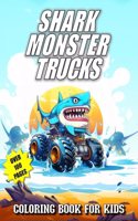 Shark Monster Truck Coloring Book For Kids
