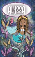 Mermaid Dreams Alyssa: Wide Ruled Composition Book Diary Lined Journal