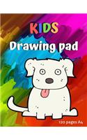 Kids Drawing Pad: 8.5inX11in 120 blank pages A4