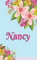Nancy Personalized Blank Lined Journal Notebook