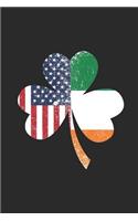 USA Ireland Shamrok Flag