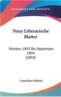 Neue Litterarische Blatter