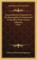 Enumeration Des Monuments Les Plus Remarquables Du Departement Du Bas-Rhin Et Des Contrees Adjacentes (1842)