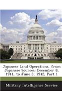 Japanese Land Operations, from Japanese Sources