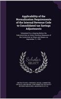 Applicability of the Normalization Requirements of the Internal Revenue Code to Consolidated Tax Savings Adjustments: Scheduled for a Hearing Before the Subcommittee on Select Revenue Measures of the Committee on Ways and Means on September 11, 1991