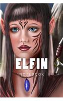 Elfin: 150 page lined notebook