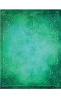 Monogram "U" Blank Sketchbook: Art Sketch Pad Notebook(21 Monogram Elegance 150 Sketch)