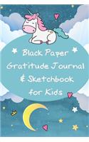 Black Paper Gratitude Journal & Sketchbook for Kids