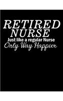 Retired Nurse Just Like a Regular Nurse Only Way Happier: Funny Retirement Planners for Nurses 2020