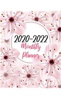 2020-2022 Monthly Planner: Pink Flowers, Three Year 36 Months Calendar Agenda Schedule Organizer January 2020 to December 20222 With Holidays and inspirational Quotes