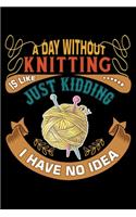 A Day Without Knitting Is Like Just Kidding I Have No Idea