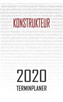 Konstrukteur - 2020 Terminplaner: Kalender und Organisator für Konstrukteur. Terminkalender, Taschenkalender, Wochenplaner, Jahresplaner, Kalender 2019 - 2020 zum Planen und Organisi