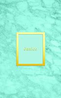Janice: Custom dot grid diary for girls Cute personalised gold and marble diaries for women Sentimental keepsake note book journal Sweet light blue aqua tea