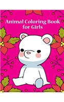 Animal Coloring Book for Girls: Coloring Book with Cute Animal for Toddlers, Kids, Children