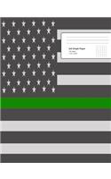 Thin Green Line Composition Notebook: Thin Green Line Composition Notebook, Customs Officer Notebook, Border Patrol Journal, Customs & Border Patrol Notebook, 7.44 X 9.69 5 X 5 Graph Pap