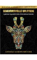 Große Malbücher für Erwachsene (Geheimnisvolle Wildtiere)