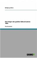 Die Folgen der großen Säkularisation 1803