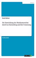 Entwicklung des Musikunterrichts durch Leo Kestenberg und ihre Umsetzung