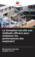 formation est-elle une méthode efficace pour améliorer les performances des employés?